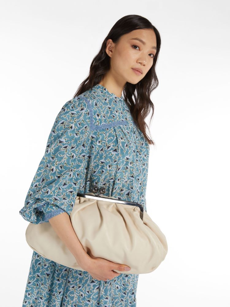 Large nappa leather Pasticcino bag, ivory - Weekend Max Mara