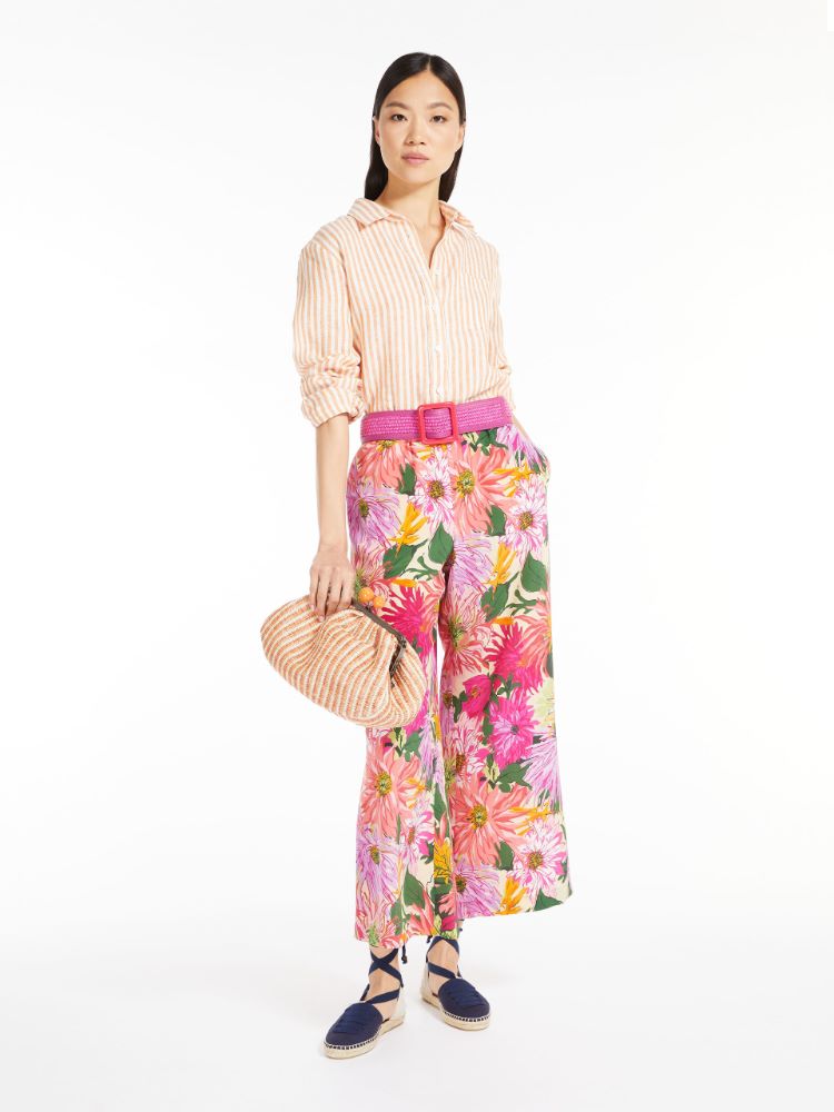 Striped raffia Pasticcino Bag, peach - Weekend Max Mara
