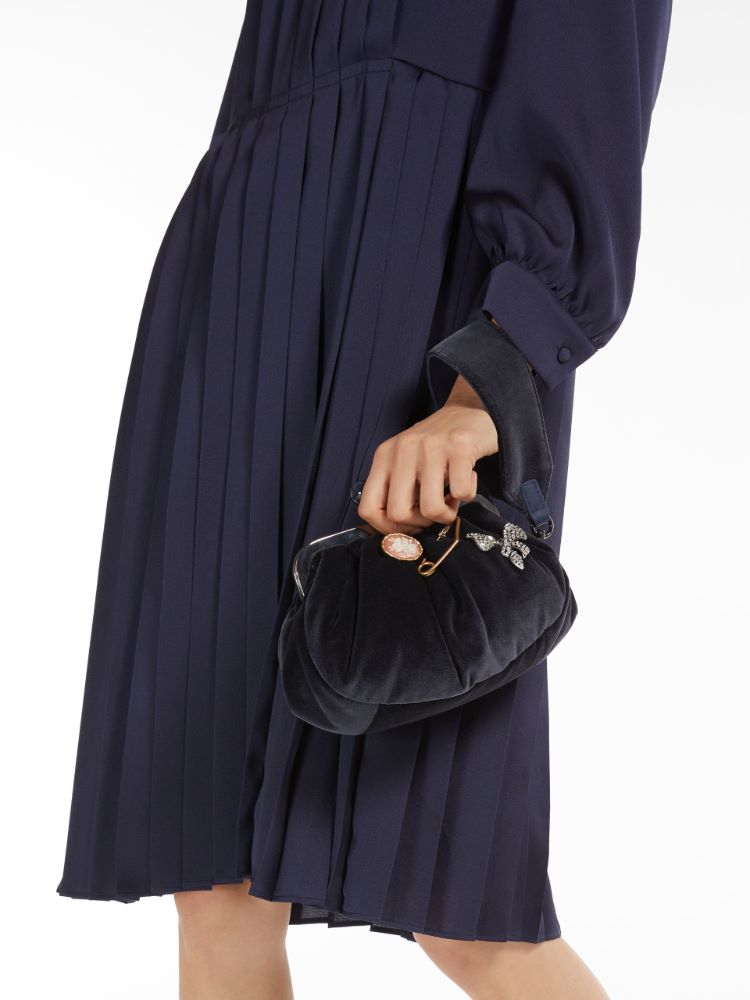Small velvet Pasticcino Bag, ultramarine - Weekend Max Mara