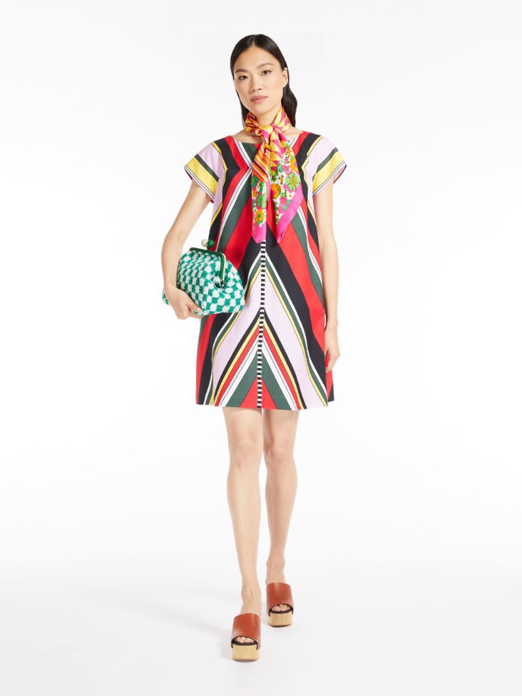 Damier cotton Pasticcino Bag, green - Weekend Max Mara