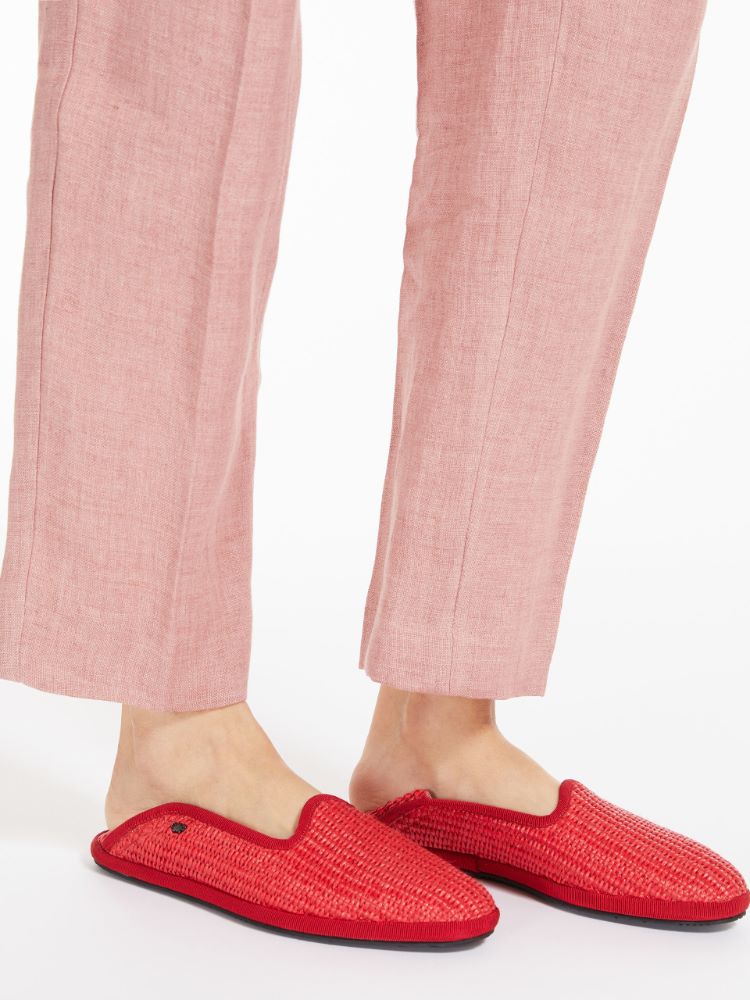 Straw Friulane shoe-slippers, red - Weekend Max Mara