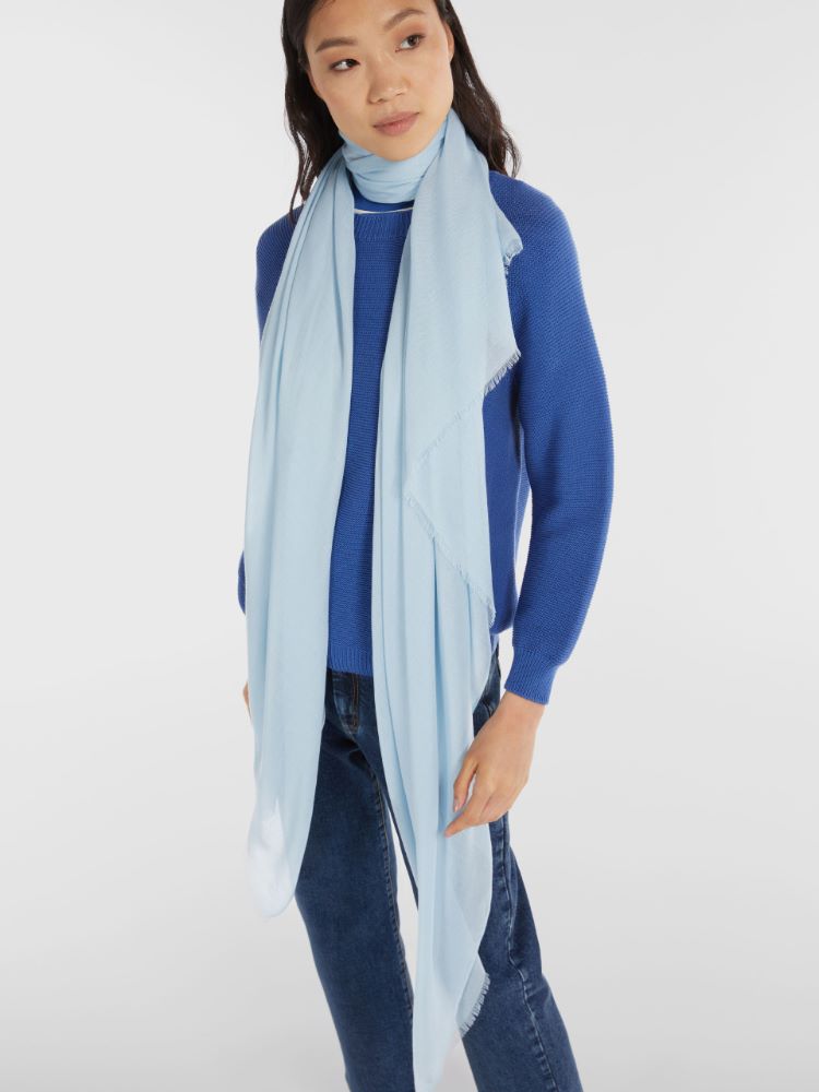 Oversized modal stole, light blue - Weekend Max Mara