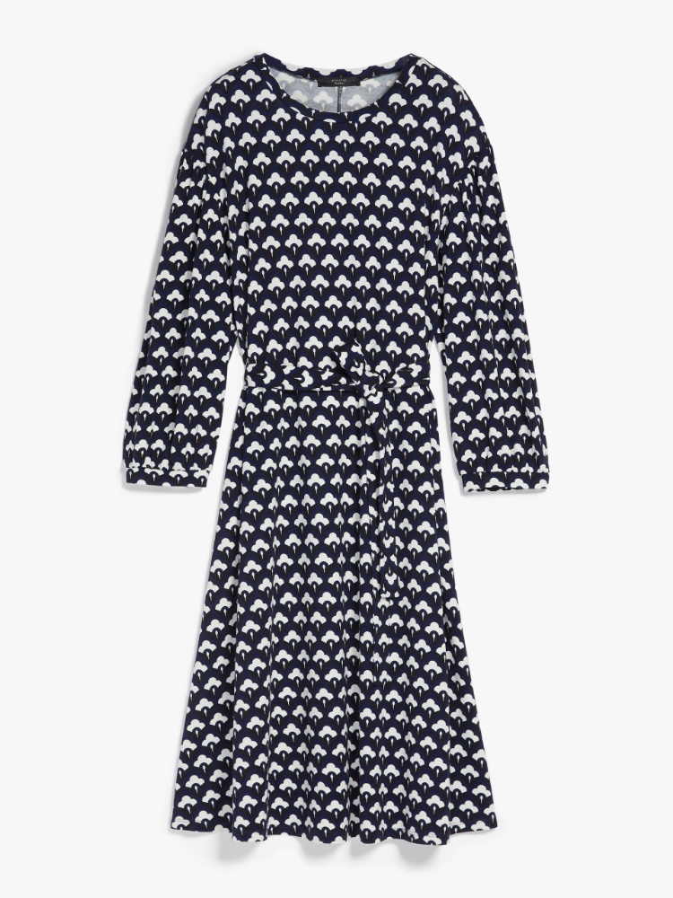 Viscose-blend jersey dress, navy - Weekend Max Mara