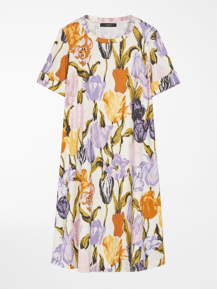 Cotton jersey dress, lilac - Weekend Max Mara