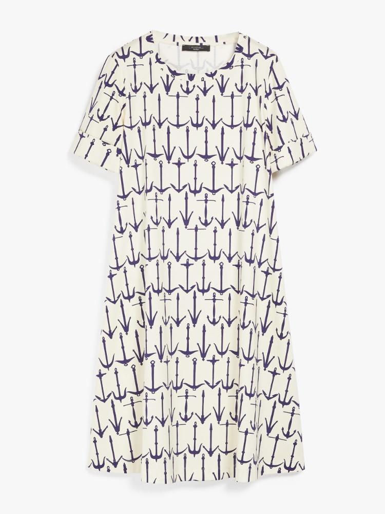Cotton jersey dress, ultramarine - Weekend Max Mara