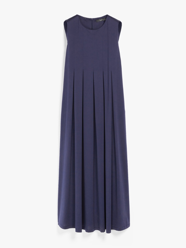 Cotton jersey dress, navy - Weekend Max Mara