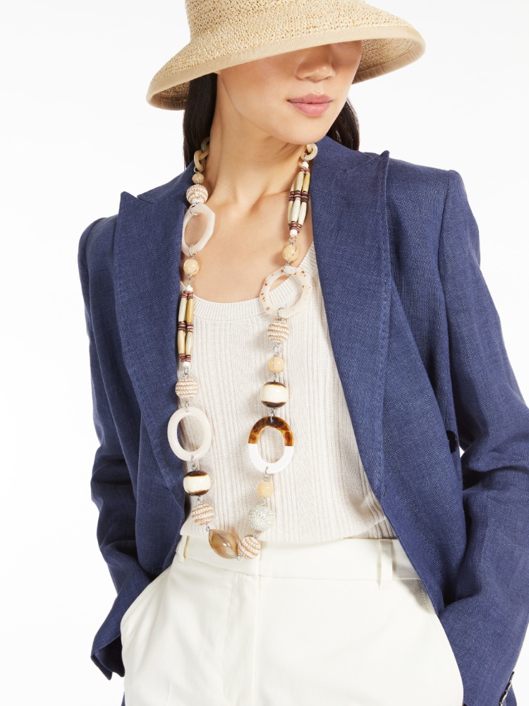 Long chain necklace, white - Weekend Max Mara