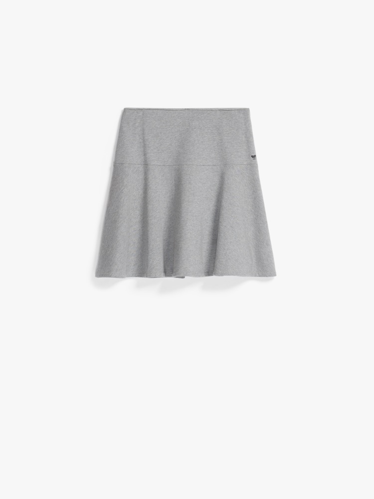 Cotton jersey skirt, medium grey - Weekend Max Mara