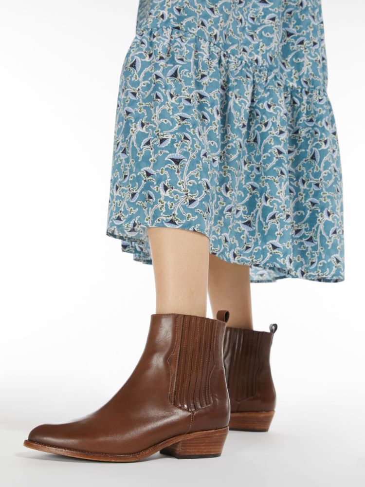 Leather camperos boots, tobacco - Weekend Max Mara