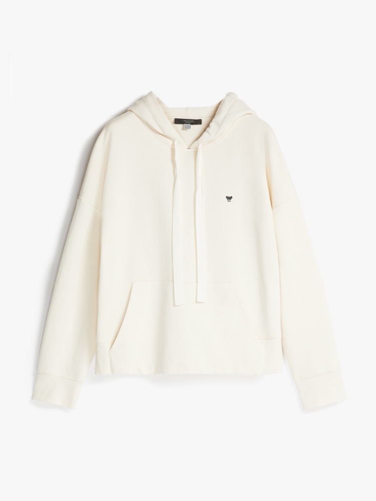 Cotton jersey sweatshirt, ivory - Weekend Max Mara