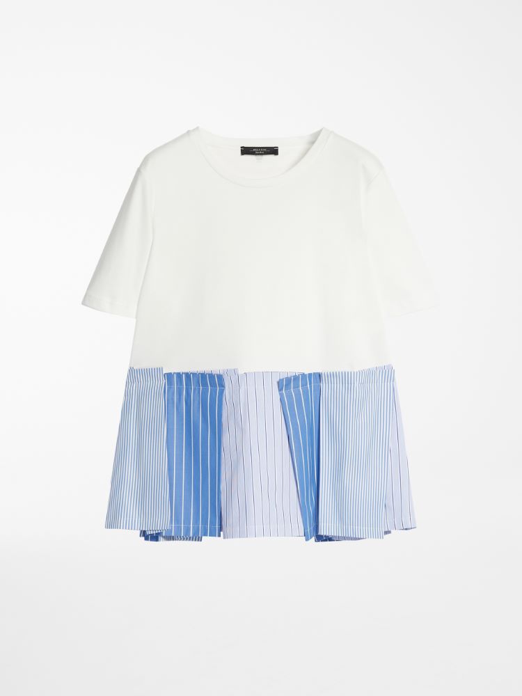 Cotton jersey blouse, white - Weekend Max Mara