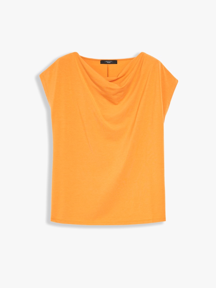 Cotton jersey T-shirt, orange - Weekend Max Mara
