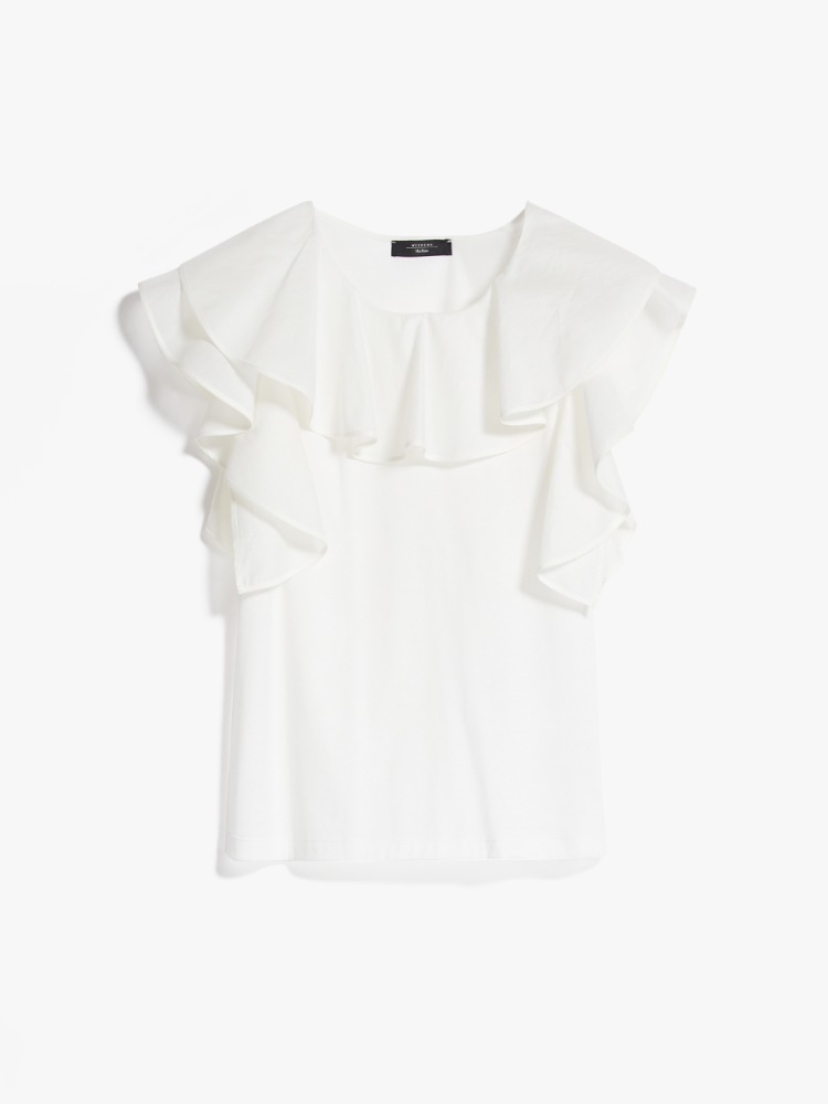 Cotton jersey blouse , white - Weekend Max Mara