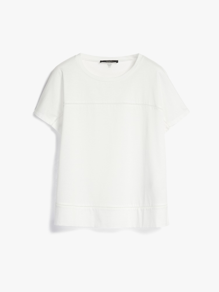 Cotton jersey blouse, white - Weekend Max Mara