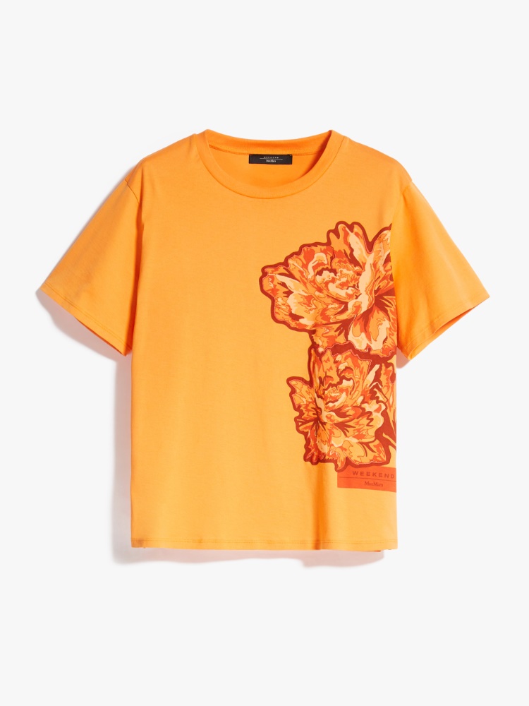 Cotton jersey T-shirt , orange - Weekend Max Mara