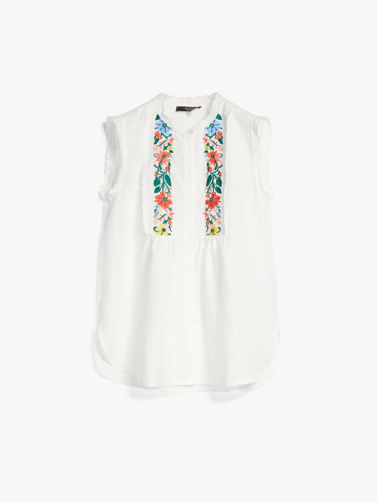 Cotton jersey top, white - Weekend Max Mara