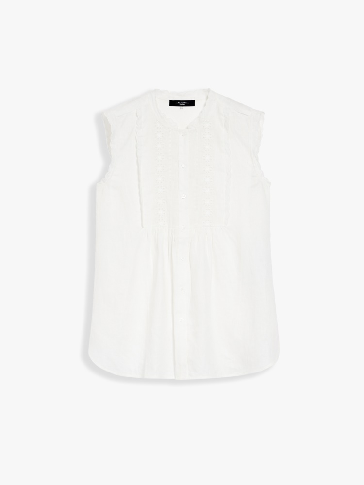 Cotton jersey top, white - Weekend Max Mara