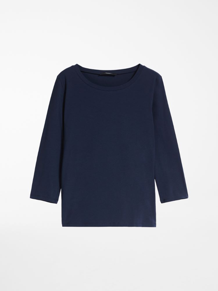 Cotton jersey T-shirt, navy - Weekend Max Mara