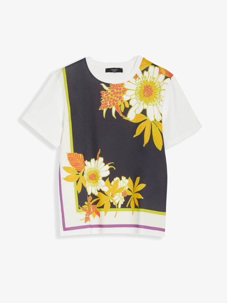 Cotton jersey T-shirt, navy - Weekend Max Mara