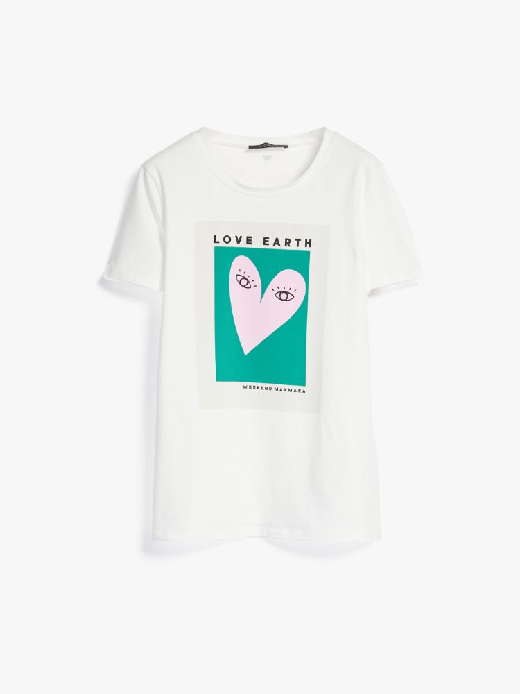Cotton jersey T-shirt, white - Weekend Max Mara