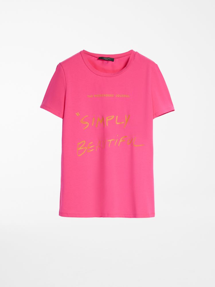 Cotton jersey T-shirt, fuchsia - Weekend Max Mara
