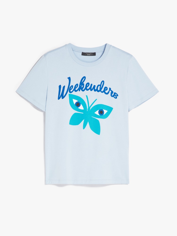 Cotton jersey T-shirt, light blue - Weekend Max Mara
