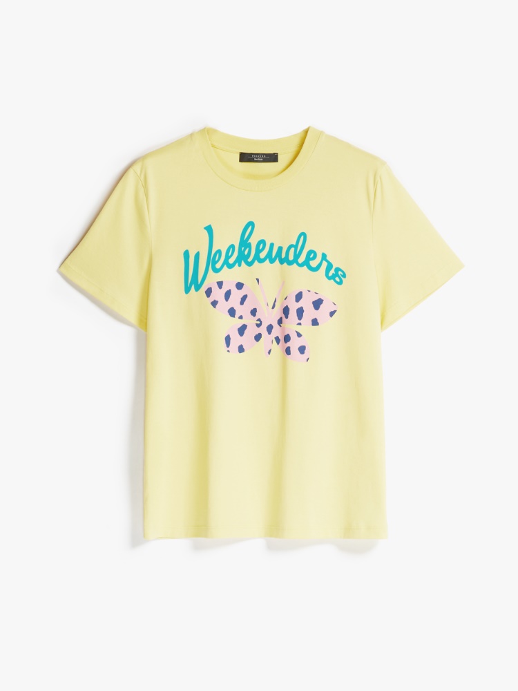 Cotton jersey T-shirt, lemon - Weekend Max Mara