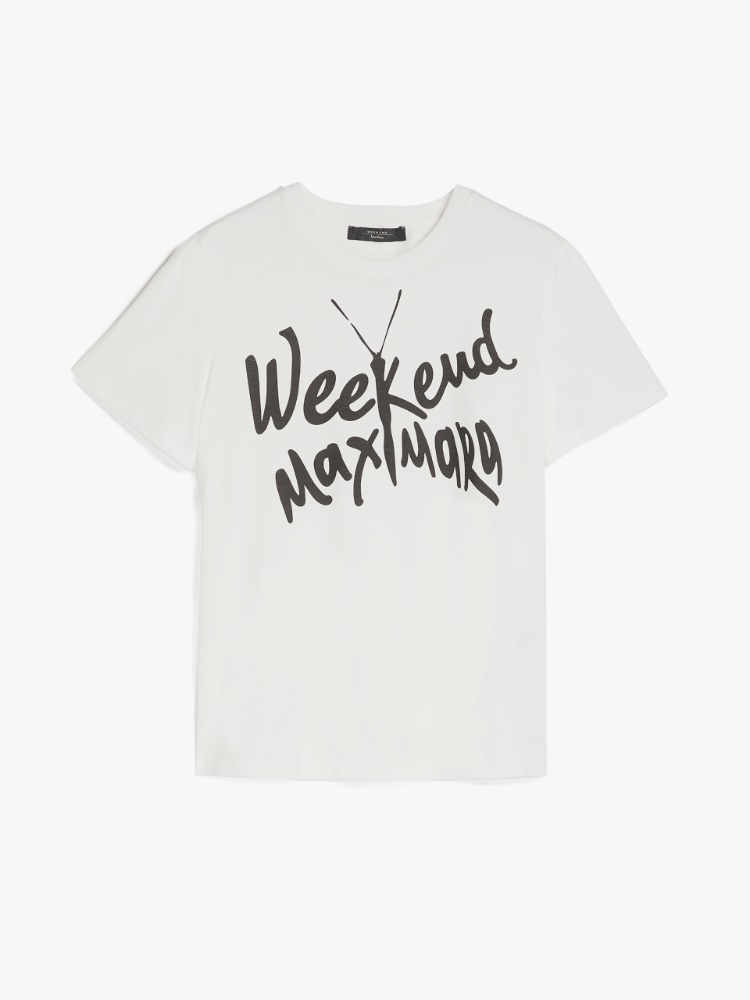 Cotton jersey T-shirt, white - Weekend Max Mara
