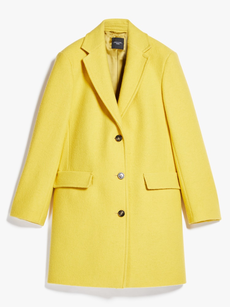 Wool car coat, yellow | Weekend Max Mara