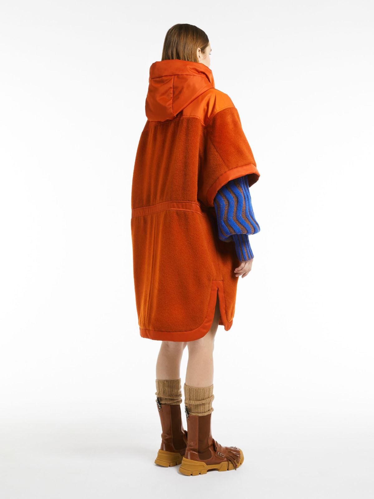 Reversible alpaca and nylon coat - RUST - Weekend Max Mara - 3