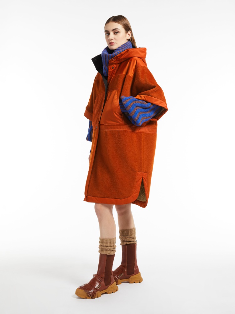 Reversible alpaca and nylon coat - RUST - Weekend Max Mara