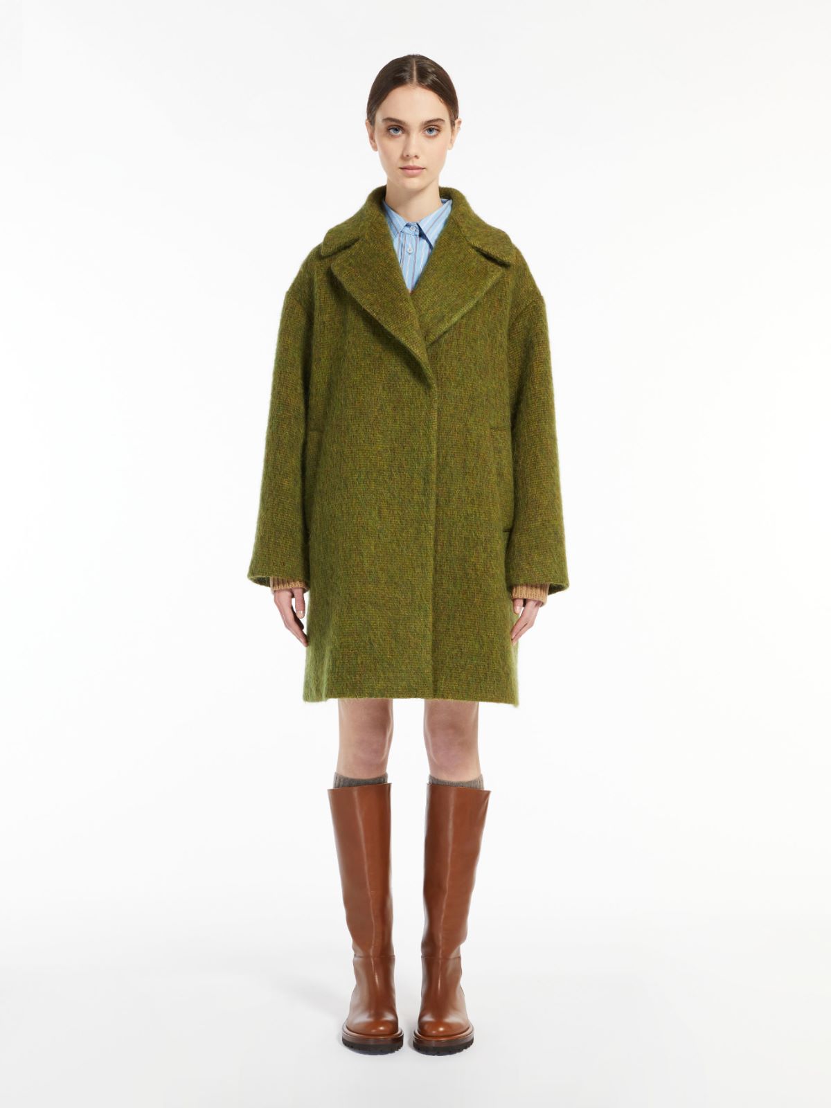 Wool, alpaca and mohair coat - GREEN - Weekend Max Mara - 2