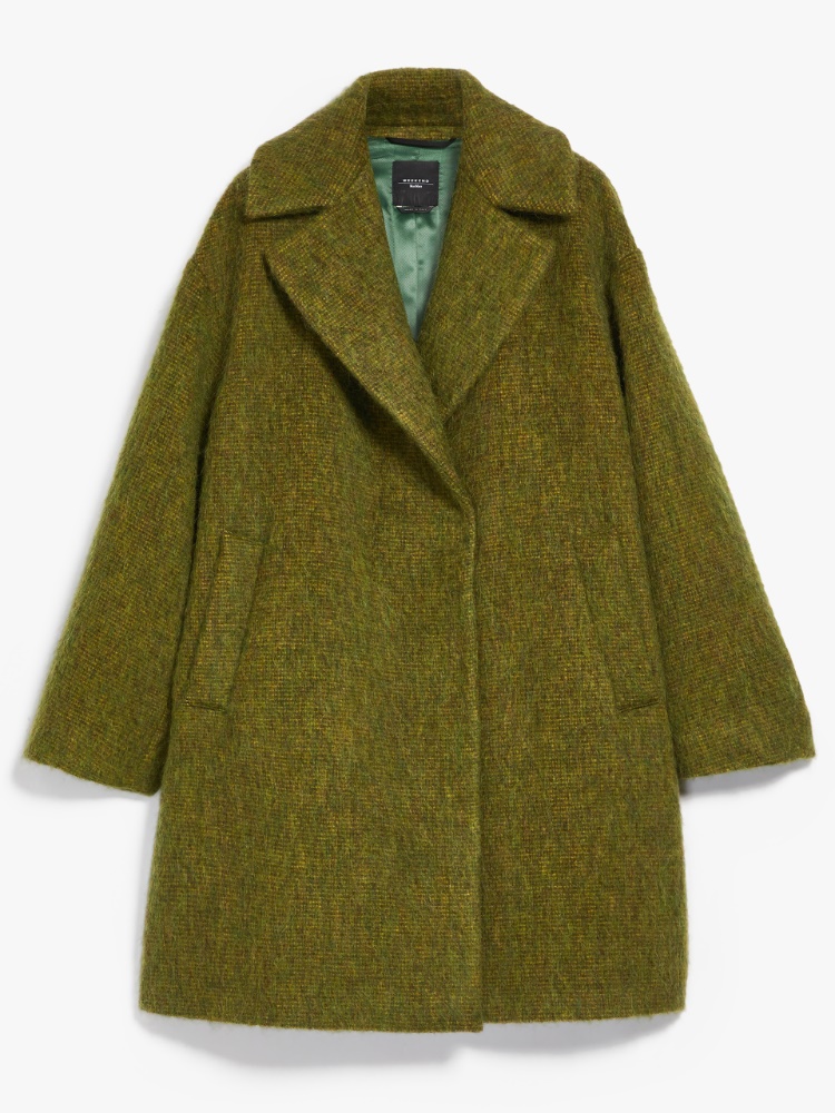 Wool, alpaca and mohair coat, green | Weekend Max Mara