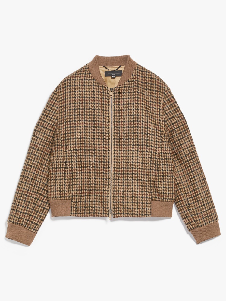 Harris Tweed bomber jacket, camel | Weekend Max Mara