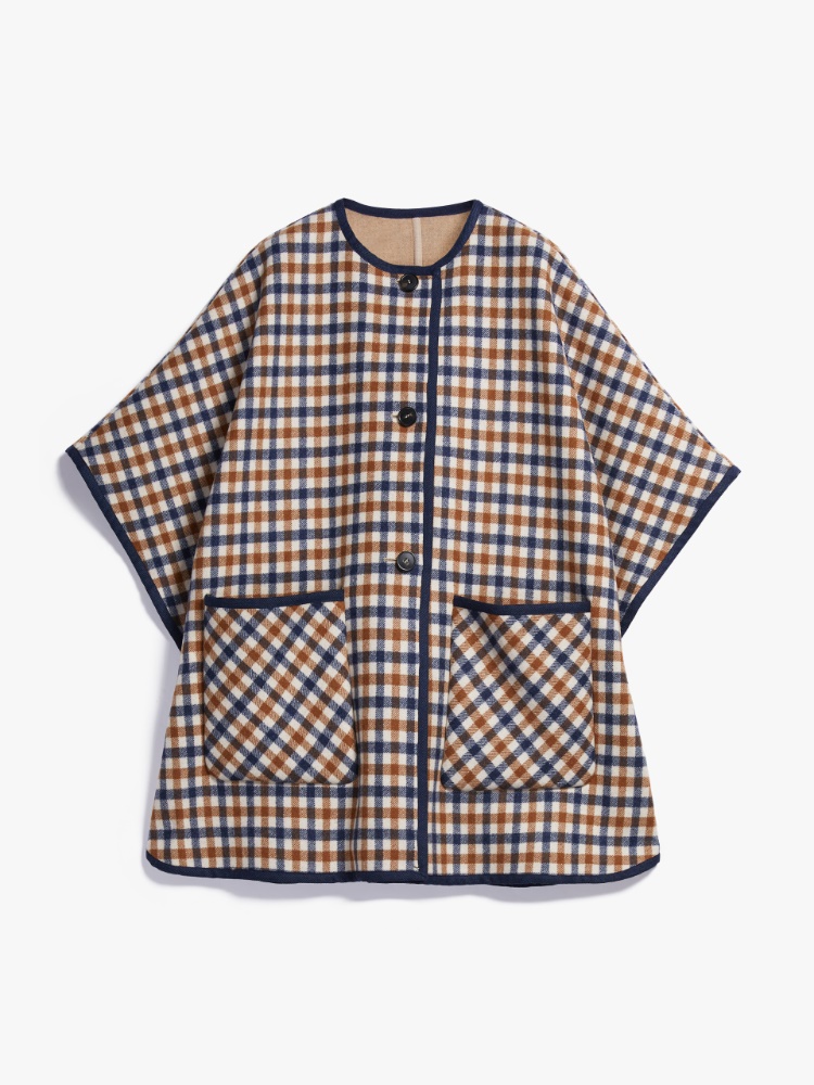 Reversible wool cape, camel | Weekend Max Mara