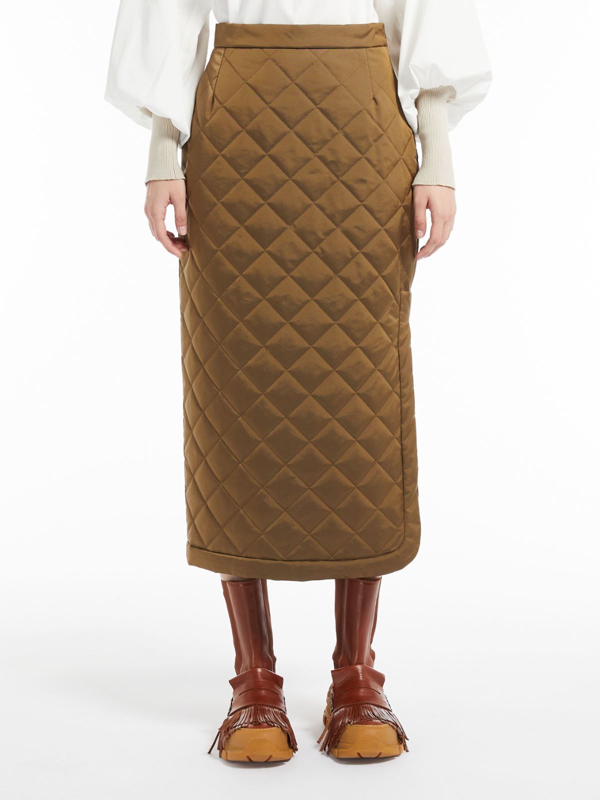 Quilted fabric skirt - TOBACCO - Weekend Max Mara - 2
