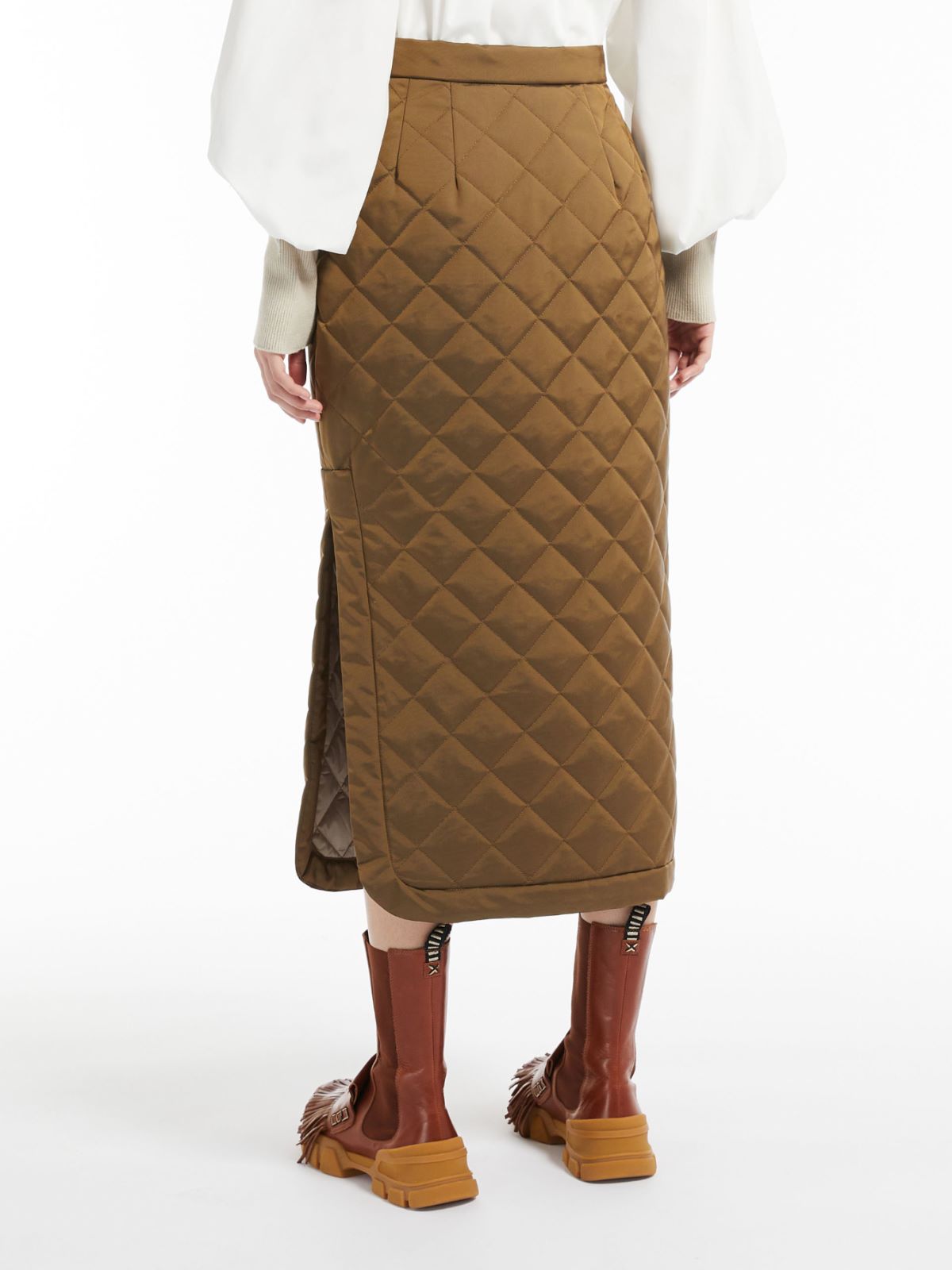 Quilted fabric skirt - TOBACCO - Weekend Max Mara - 3