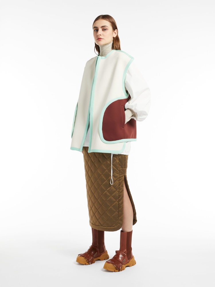 ONTARIO_crosselling_img Quilted fabric skirt - TOBACCO - Weekend Max Mara