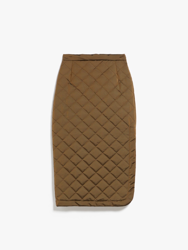 Quilted fabric skirt - TOBACCO - Weekend Max Mara