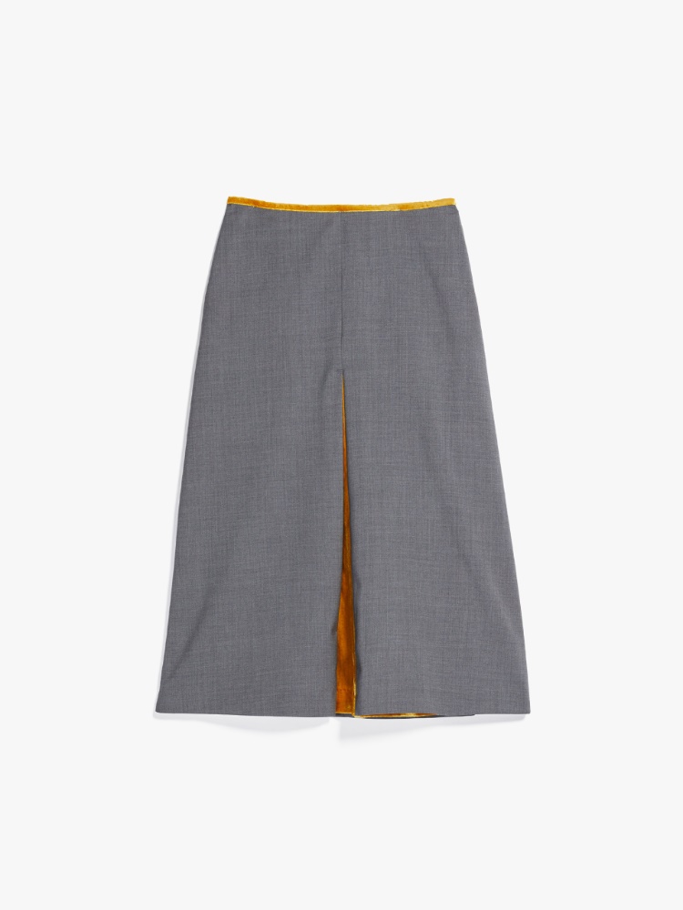 Wool skirt, medium grey | Weekend Max Mara