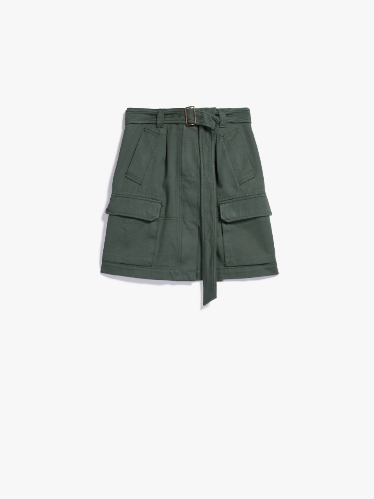 Cotton skirt, dark green | Weekend Max Mara