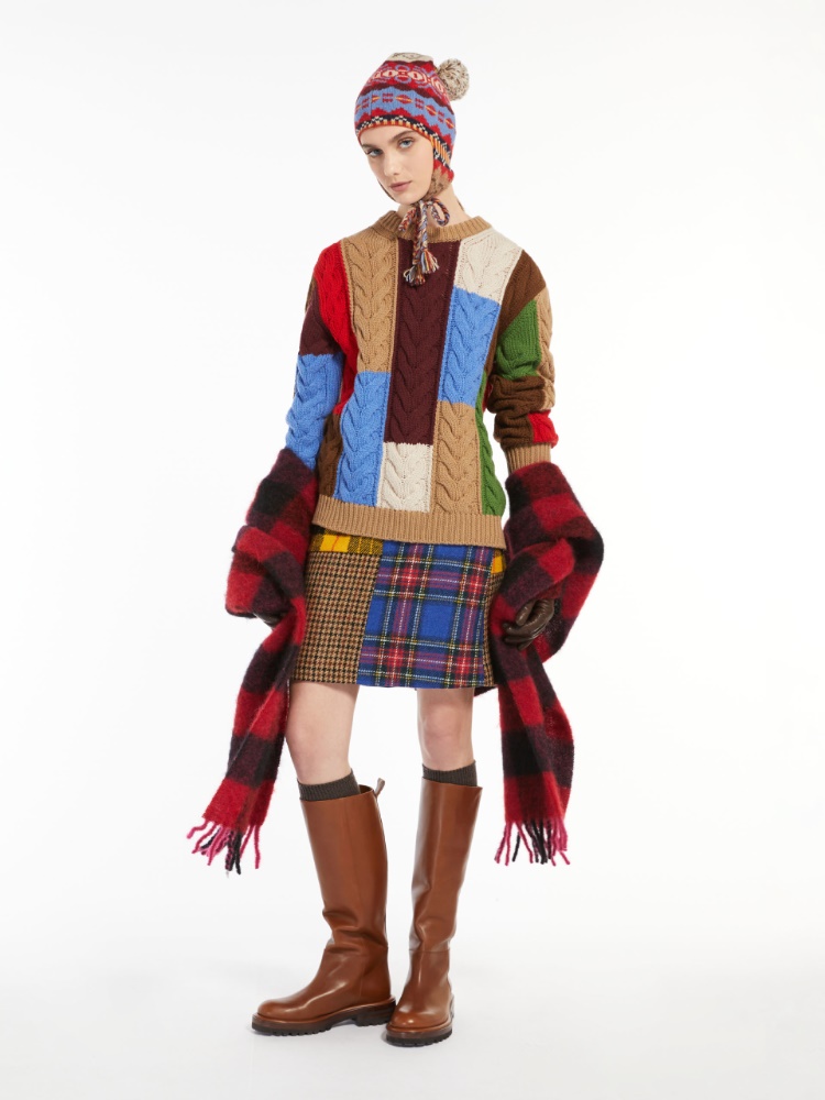 Wool tweed skirt - YELLOW - Weekend Max Mara