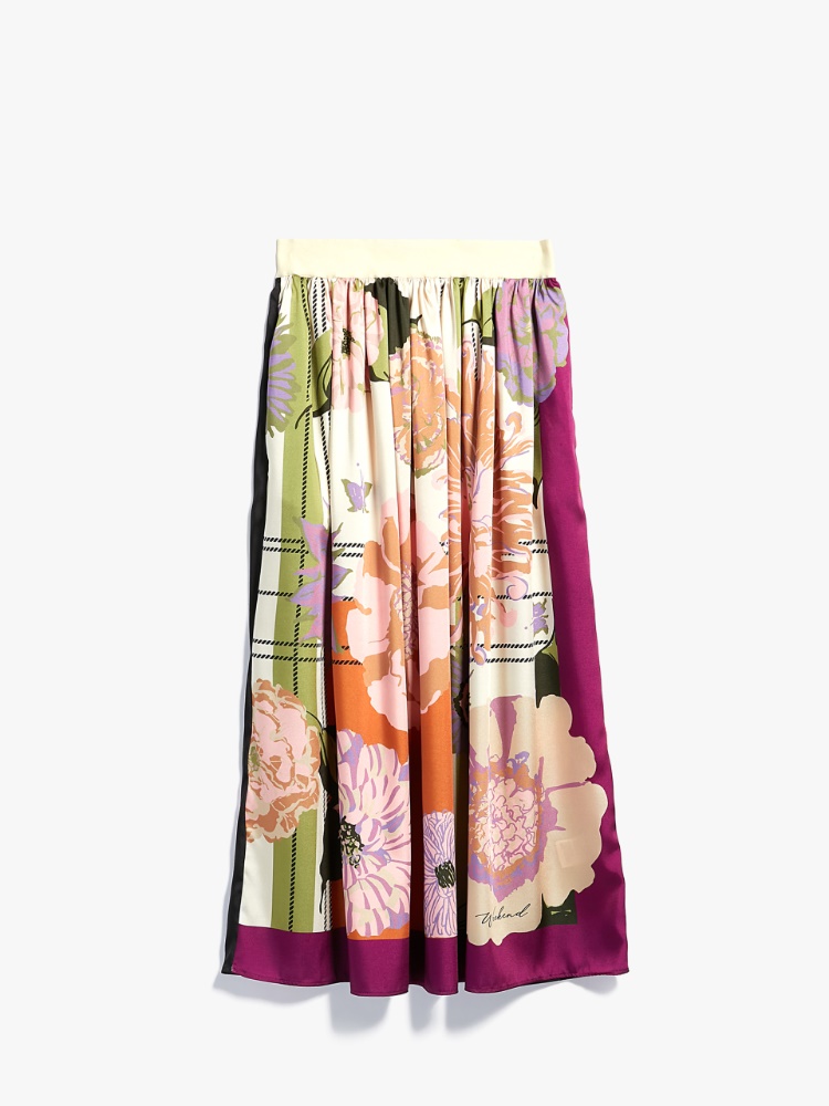 Twill skirt, plum | Weekend Max Mara