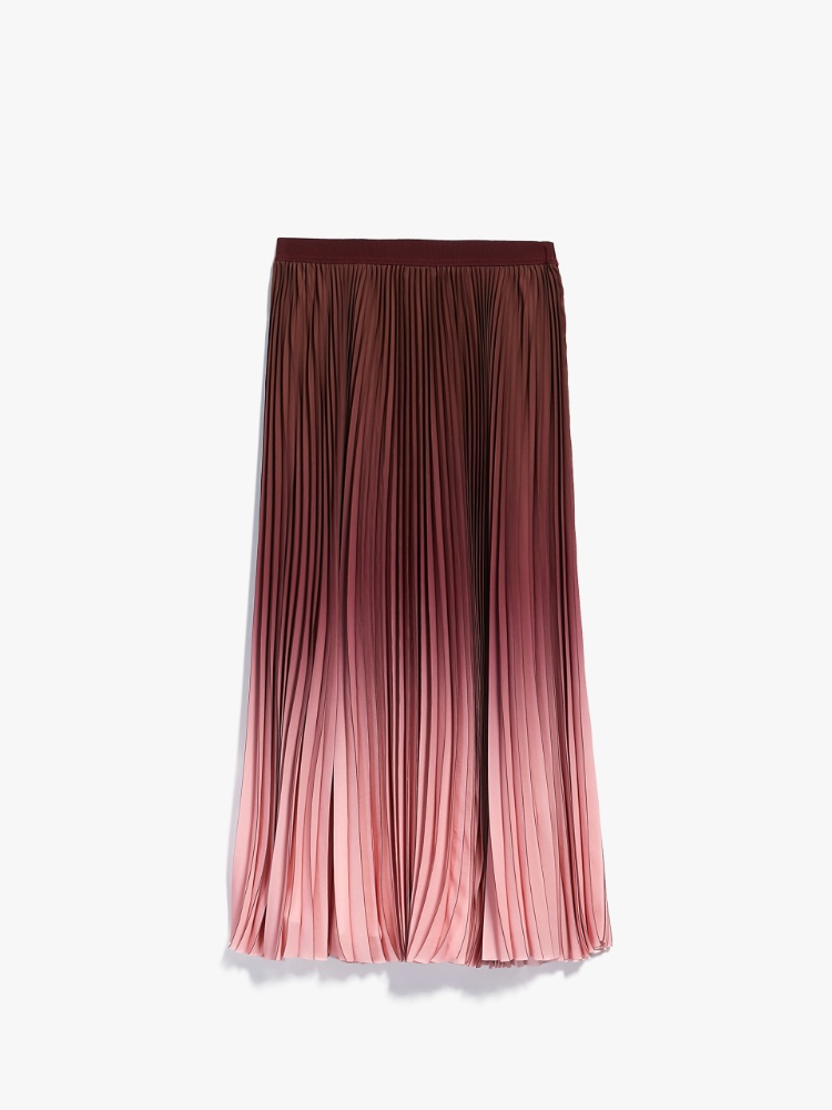 Pleated georgette skirt, plum | Weekend Max Mara