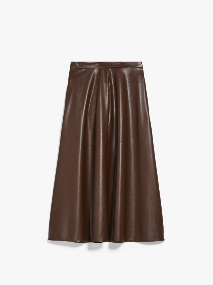 Coated jersey skirt, dark brown | Weekend Max Mara