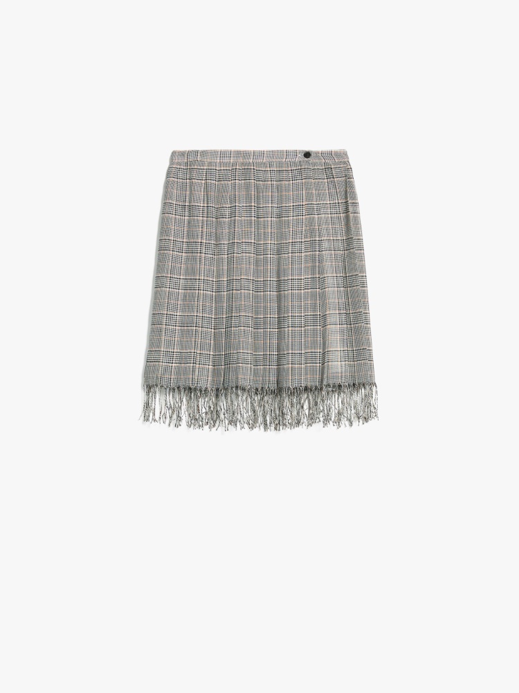 Wool-blend twill skirt, black | Weekend Max Mara