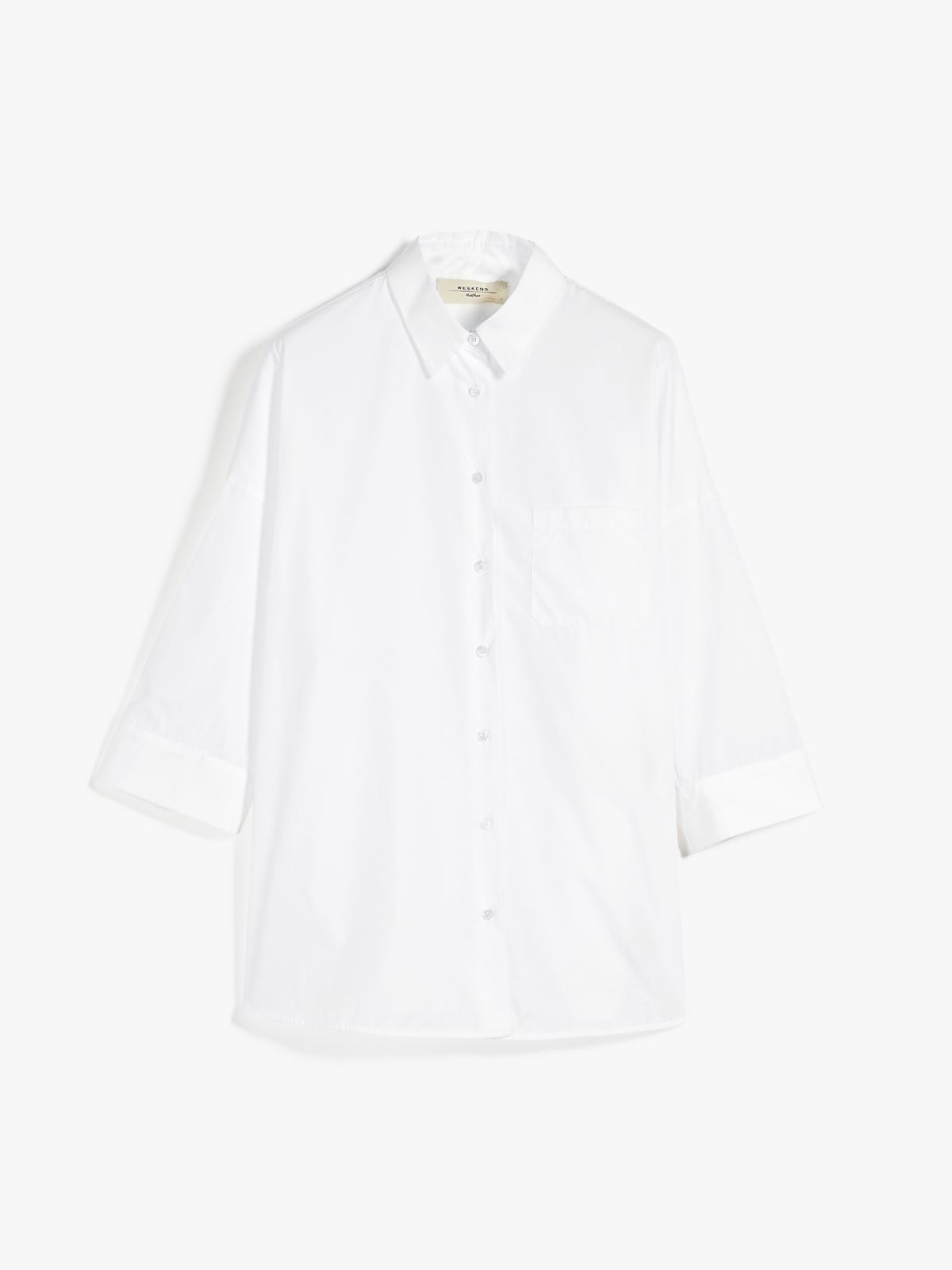 Cotton poplin shirt - OPTICAL WHITE - Weekend Max Mara - 6