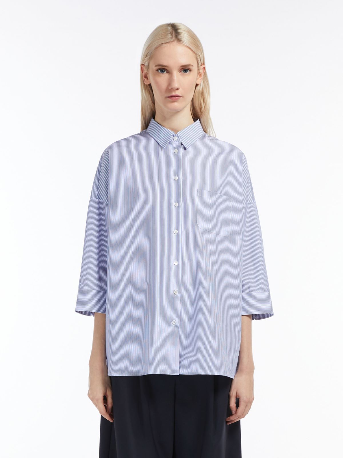 Camicia in popeline di cotone - AZZURRO - Weekend Max Mara - 2 Camicia in popeline di cotone - AZZURRO - Weekend Max Mara - 2