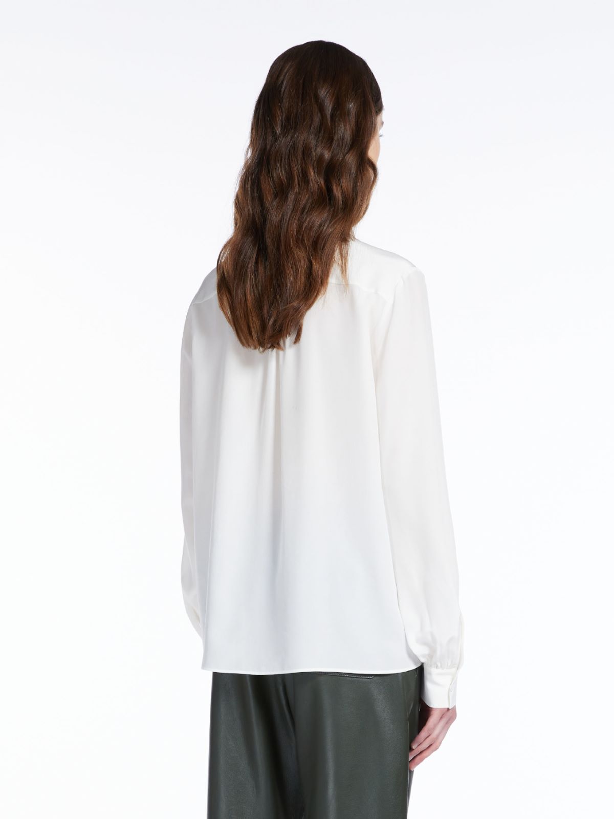 Silk crepe de chine shirt - WHITE - Weekend Max Mara - 3 Silk crepe de chine shirt - WHITE - Weekend Max Mara - 3