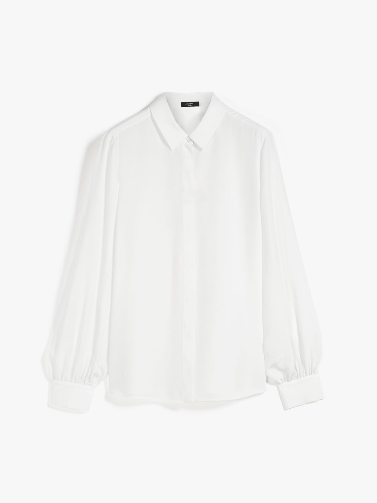 Silk crepe de chine shirt - WHITE - Weekend Max Mara - 6